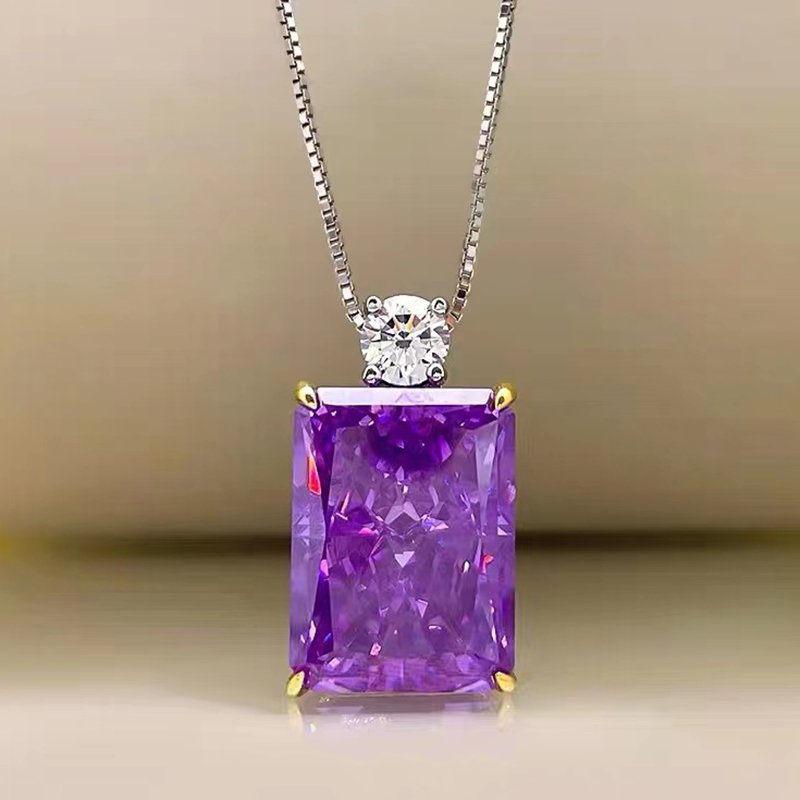 超闪紫大宝石项链NTB026